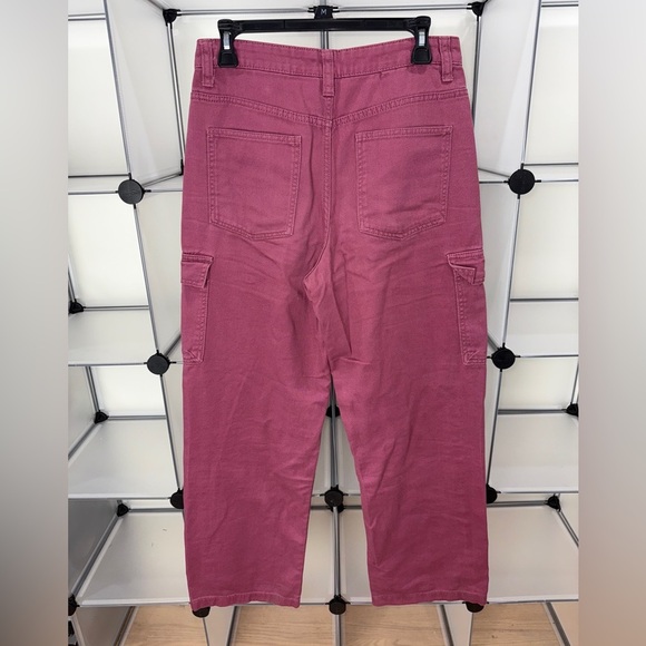 H&M 90S Baggy Women's High Waist Jeans Dusty Rose Size 4 - Picture 8 of 11